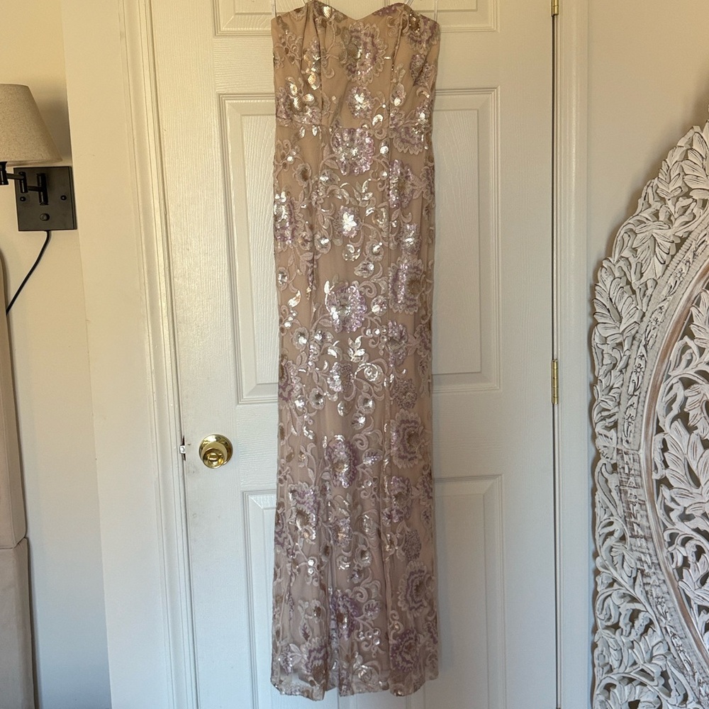 Speechless Sequin Floral Applique NWT Gown